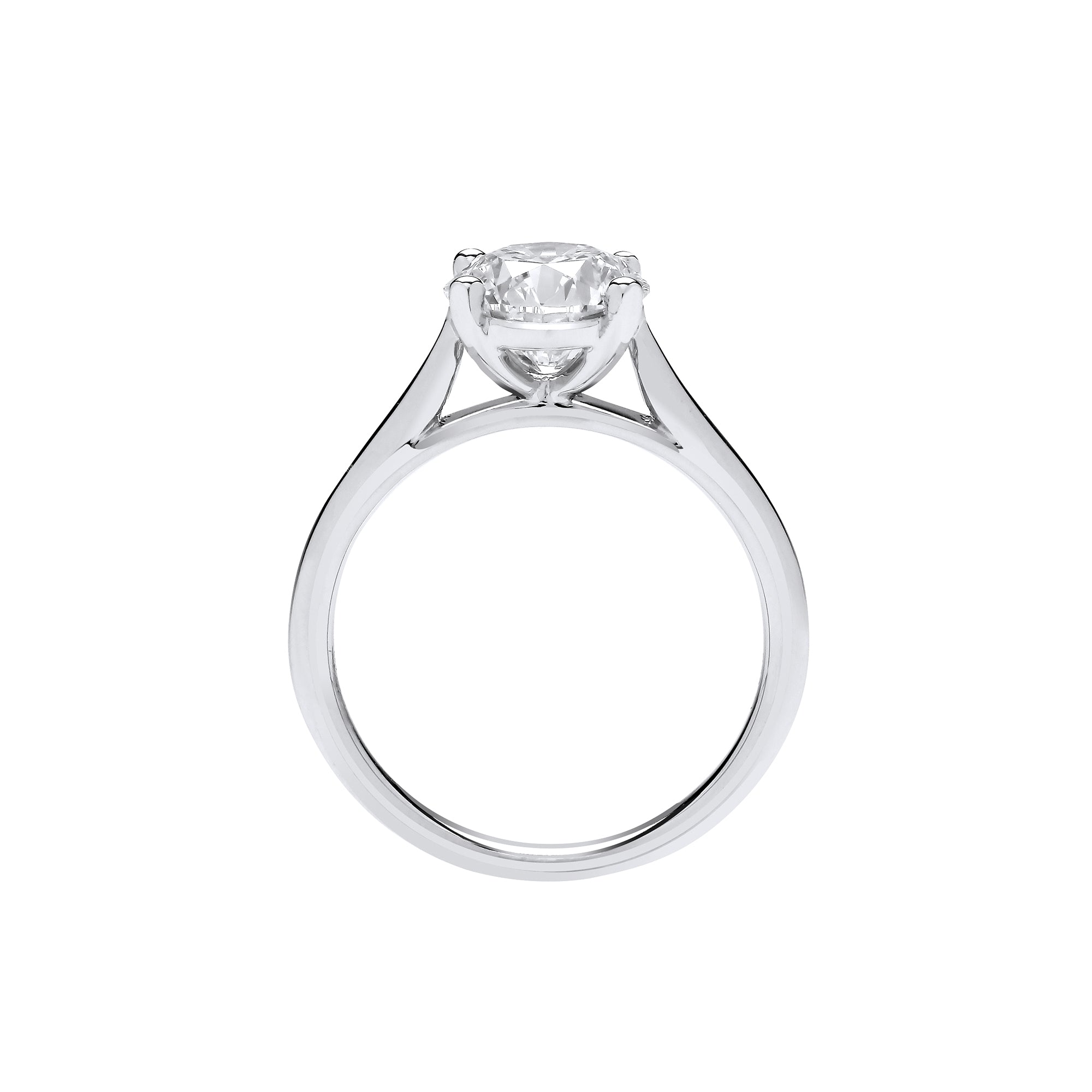 18ct White Gold 2.00ctw Solitaire LAB GROWN Diamond Ring IGI Certified