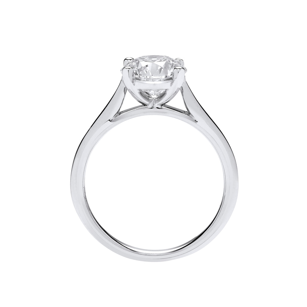 18ct White Gold 3.00ctw Solitaire LAB GROWN Diamond Ring IGI Certified