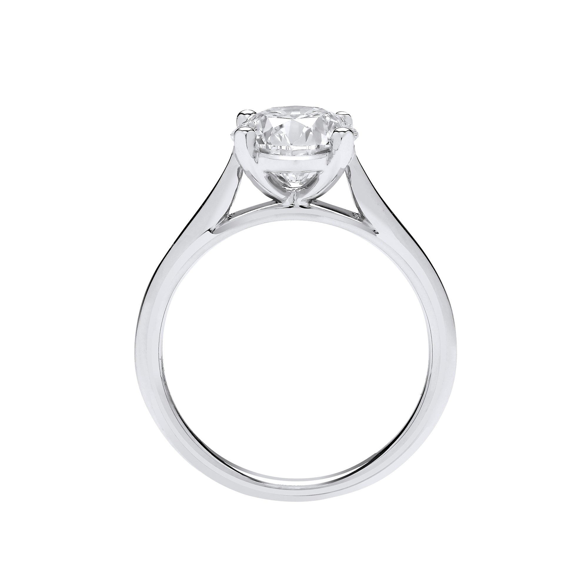 18ct White Gold 3.00ctw Solitaire LAB GROWN Diamond Ring IGI Certified