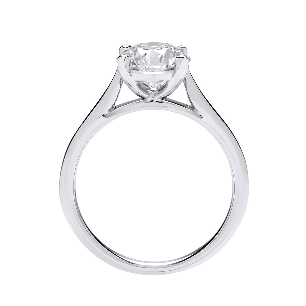 18ct White Gold 4.00ctw Solitaire LAB GROWN Diamond Ring IGI Certified
