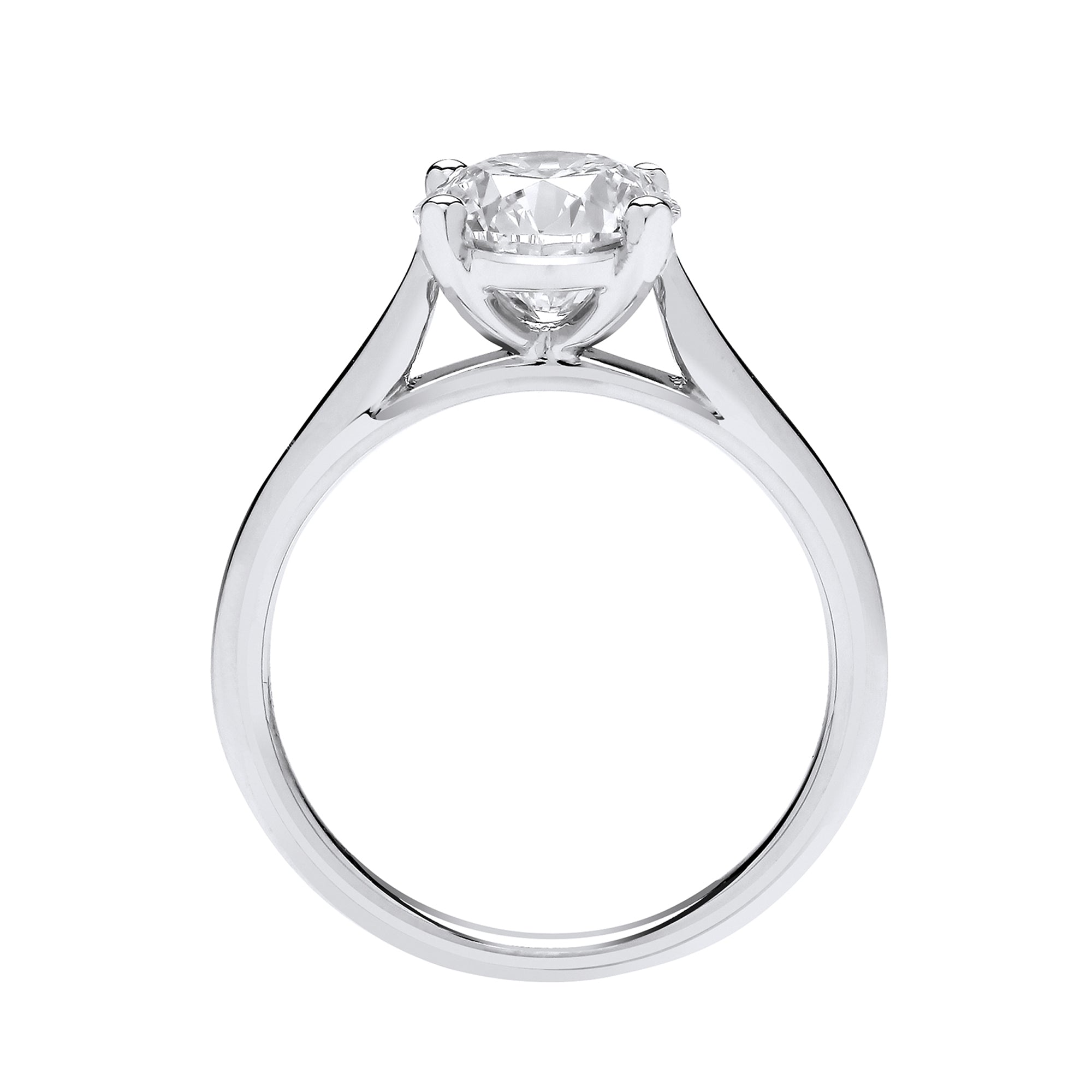 18ct White Gold 4.00ctw Solitaire LAB GROWN Diamond Ring IGI Certified