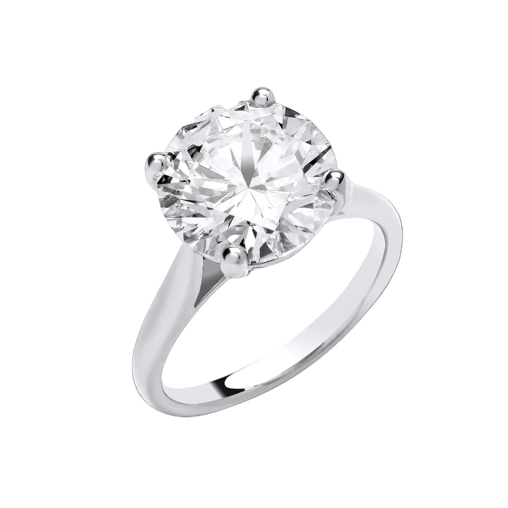 18ct White Gold 5.00ctw Solitaire LAB GROWN Diamond Ring IGI Certified