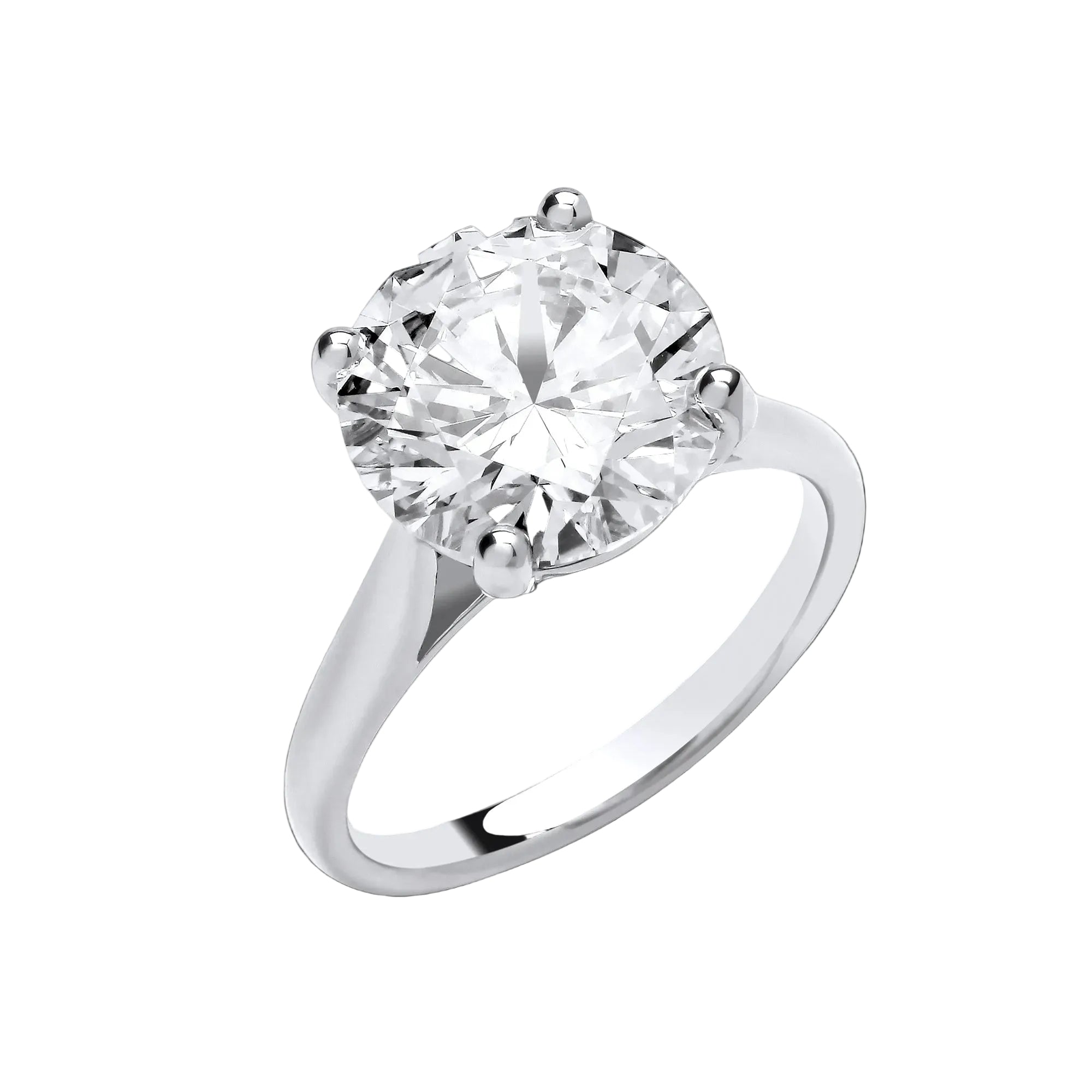 18ct White Gold 5.00ctw Solitaire LAB GROWN Diamond Ring IGI Certified