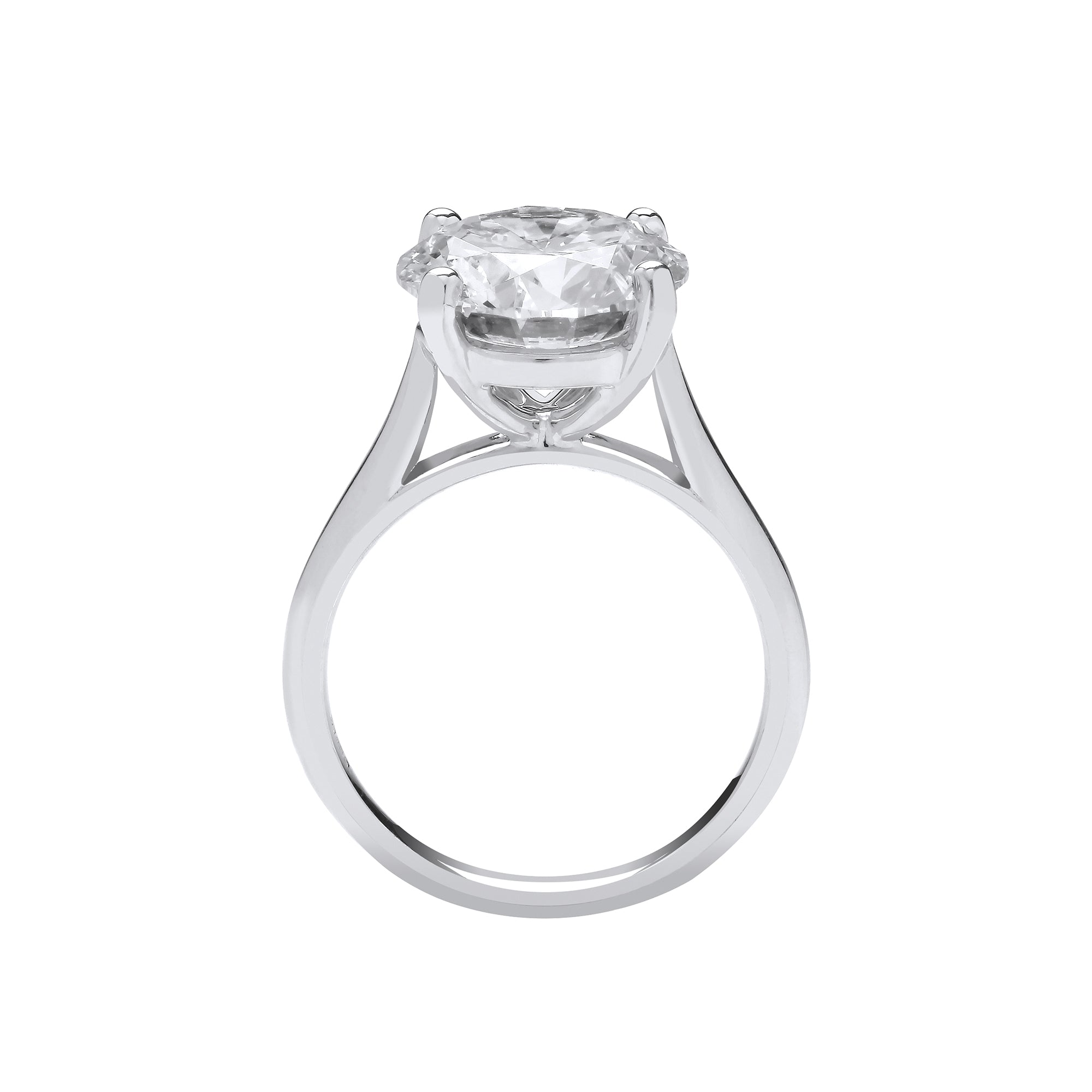 18ct White Gold 5.00ctw Solitaire LAB GROWN Diamond Ring IGI Certified