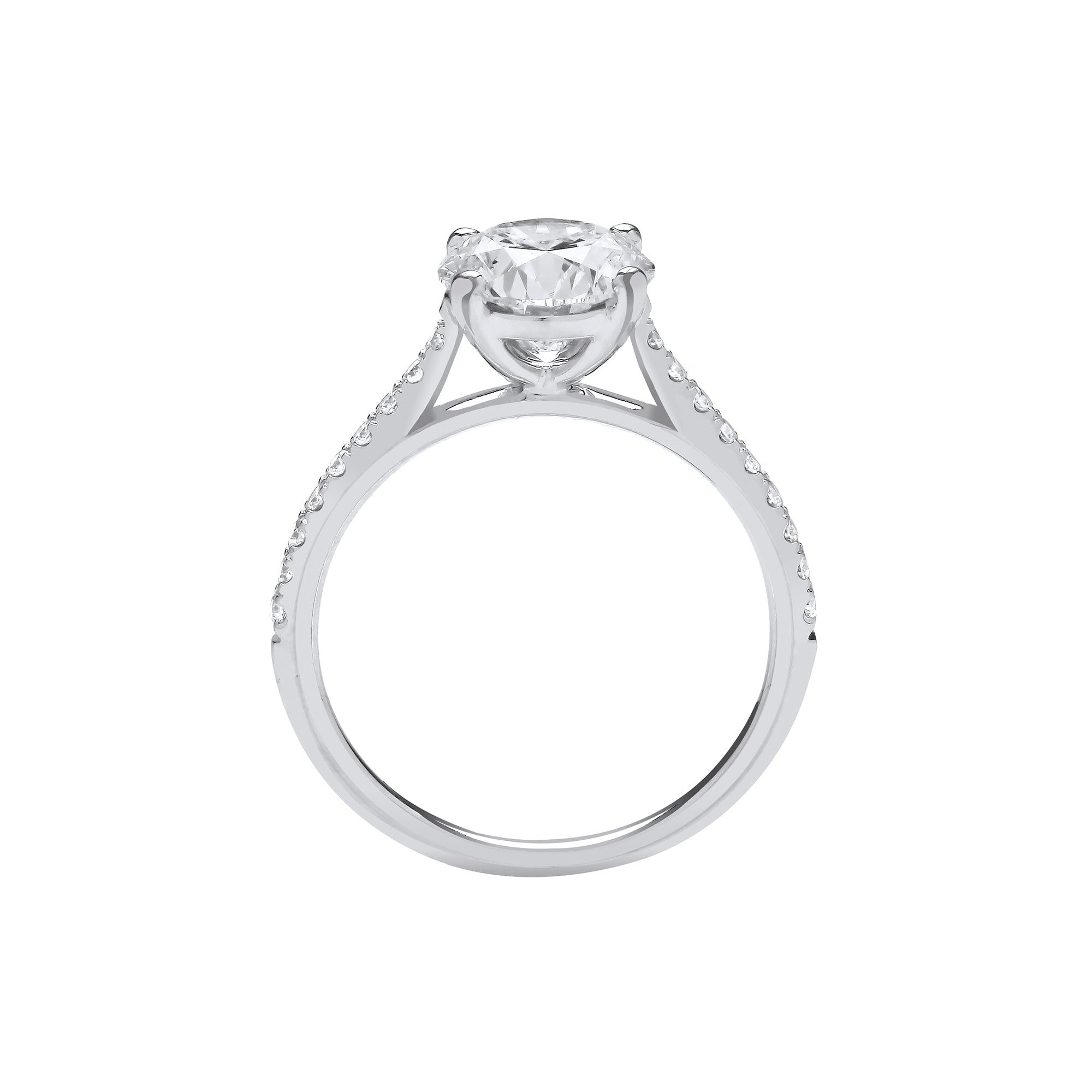 18ct White Gold 2.17ctw LAB GROWN Diamond Ring IGI Certified