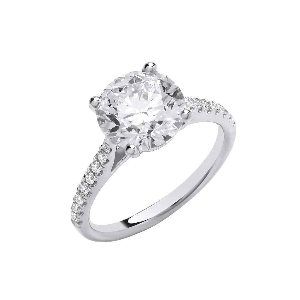 18ct White Gold 3.20ctw LAB GROWN Diamond Ring IGI Certified