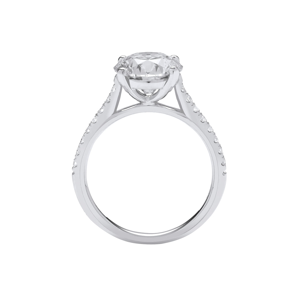 18ct White Gold 3.20ctw LAB GROWN Diamond Ring IGI Certified