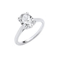 18ct White Gold 2.00ctw Oval Cut LAB GROWN Diamond Ring IGI Certified
