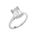18ct White Gold 3.00ctw Emerald Cut LAB GROWN Diamond Ring IGI Certified