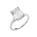18ct White Gold 4.00ctw Emerald Cut LAB GROWN Diamond Ring IGI Certified