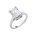 18ct White Gold 5.00ctw Emerald Cut LAB GROWN Diamond Ring IGI Certified