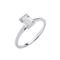 18ct White Gold 1.00ctw Emerald Cut LAB GROWN Diamond Ring IGI Certified