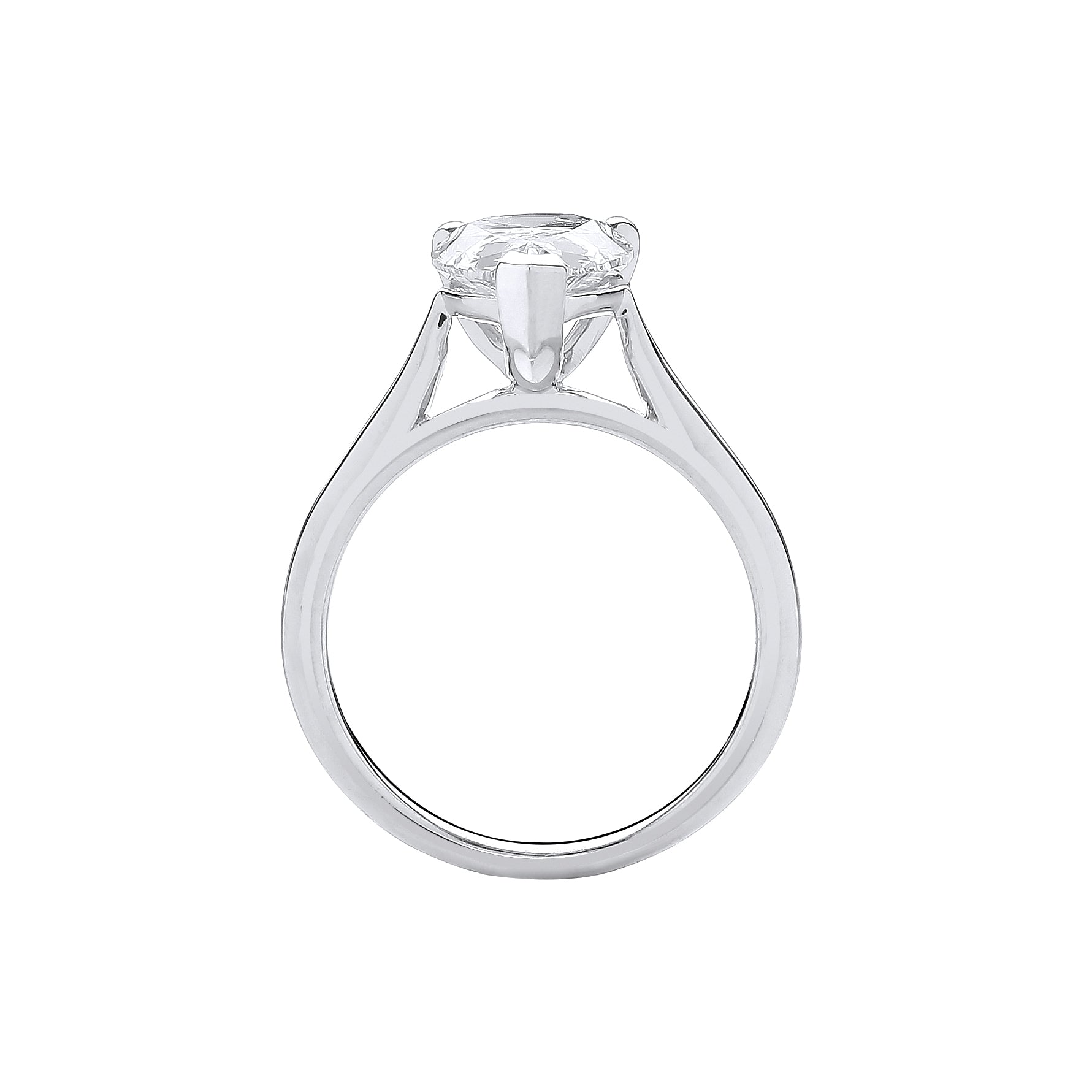 18ct White Gold 2.00ctw Pear Cut LAB GROWN Diamond Ring IGI Certified