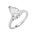 18ct White Gold 3.00ctw Pear Cut LAB GROWN Diamond Ring IGI Certified