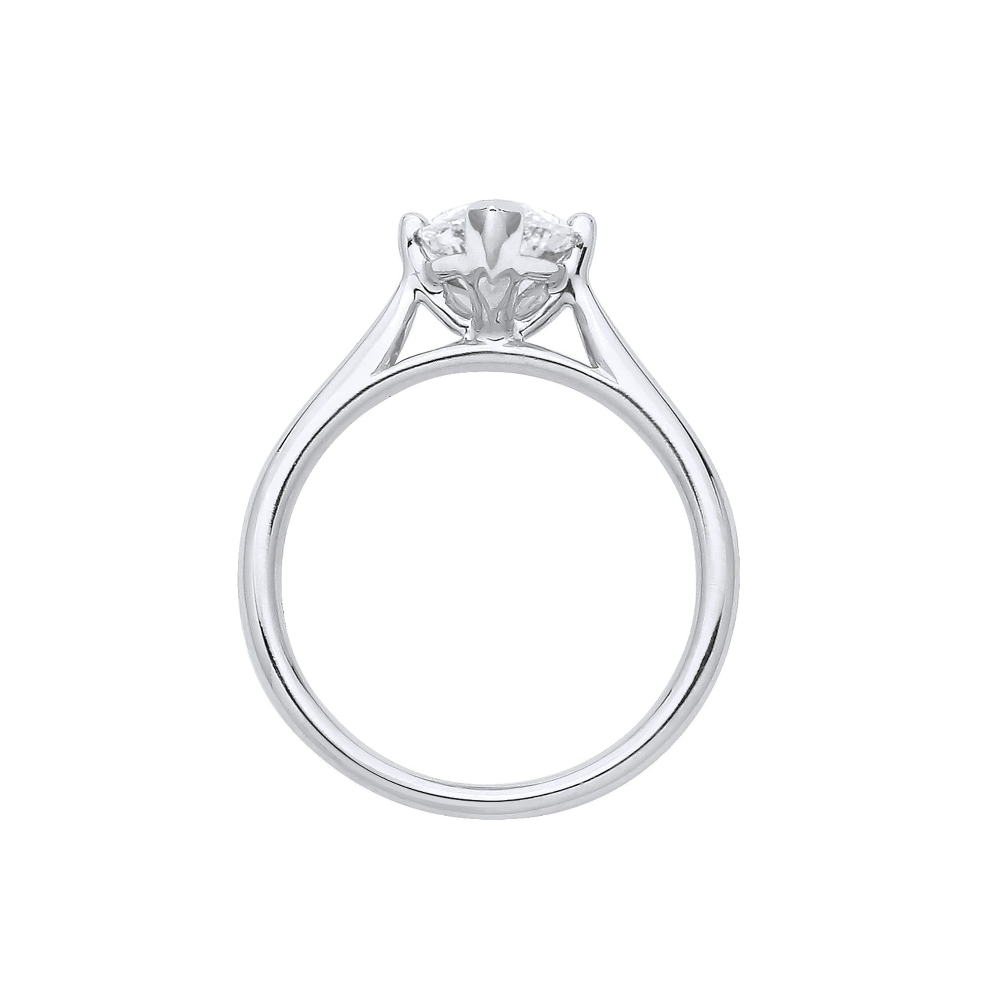 18ct White Gold 1.00ctw Marquise Cut LAB GROWN Diamond Ring IGI Certified