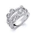 9ct White Gold 1.70ctw Lab Grown Diamond Dress Ring WGI Certified