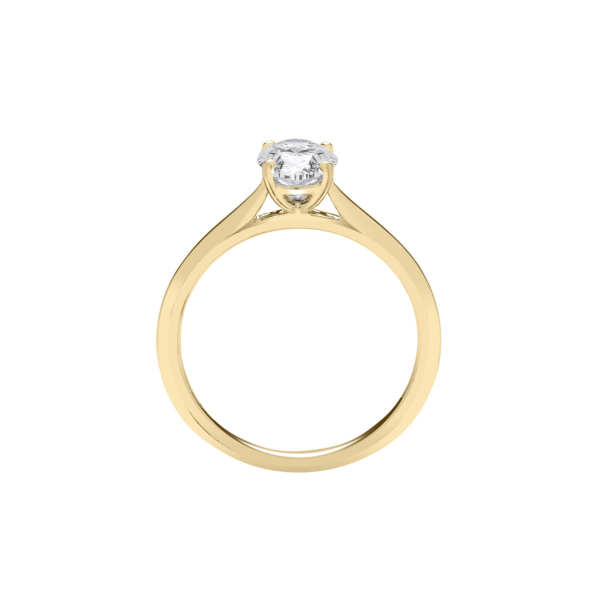 18ct Yellow Gold 1.00ctw Oval Cut LAB GROWN Diamond Ring IGI Certified
