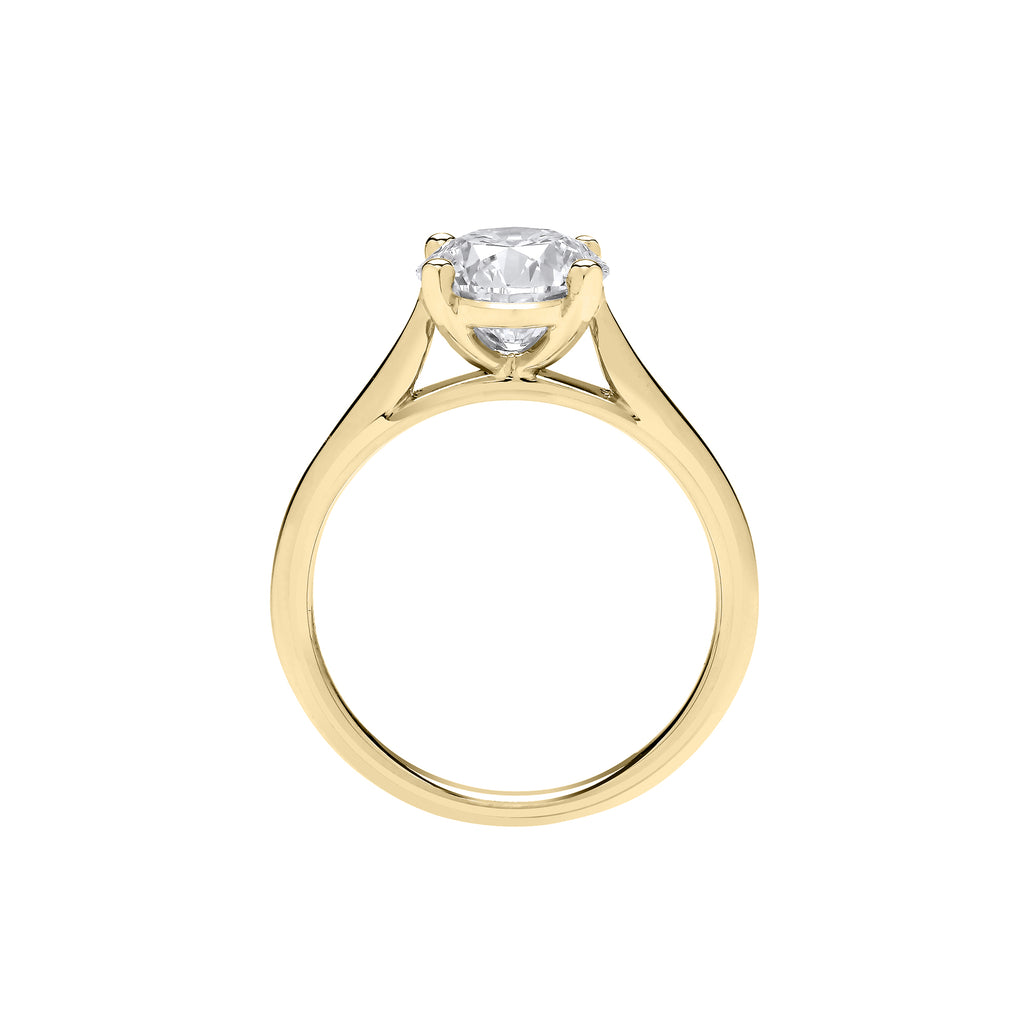18ct Yellow Gold 2.00ctw Solitaire LAB GROWN Diamond Ring IGI Certified