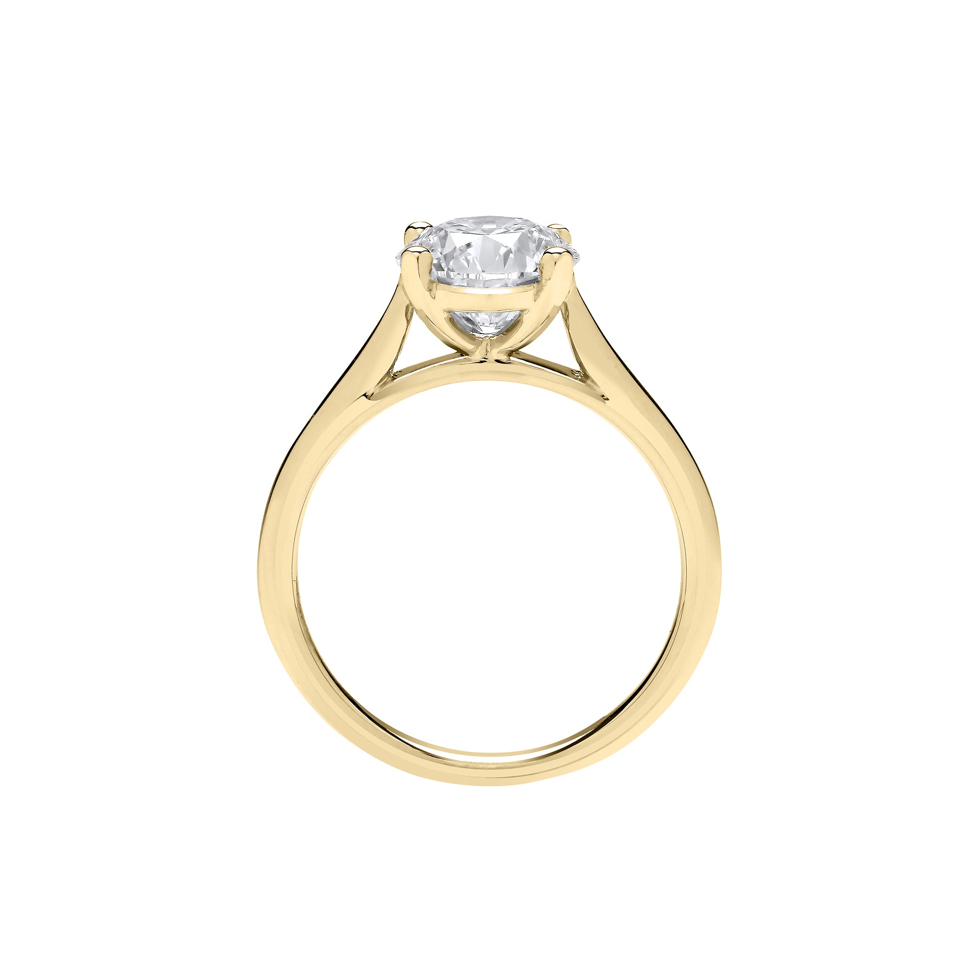 18ct Yellow Gold 2.00ctw Solitaire LAB GROWN Diamond Ring IGI Certified
