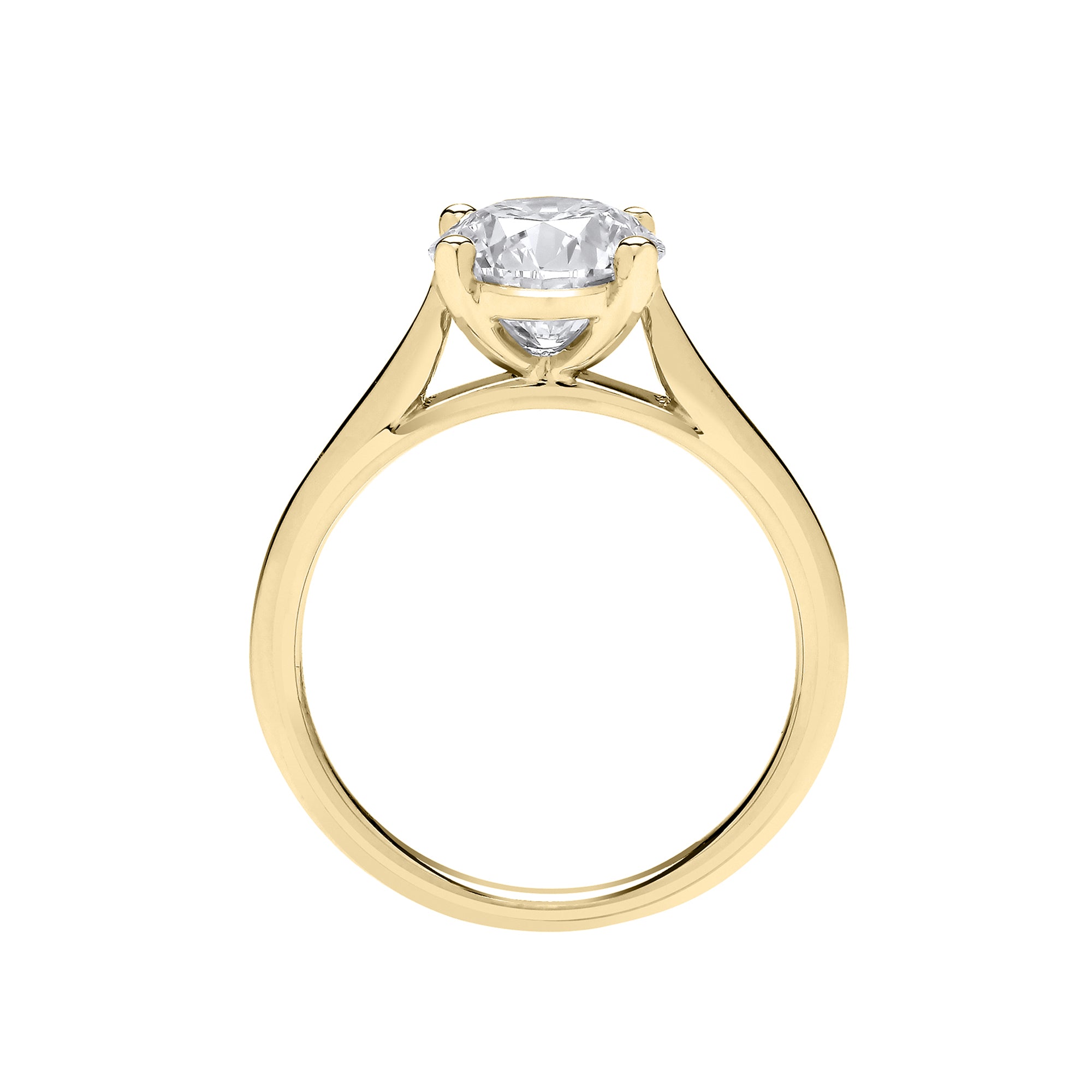 18ct Yellow Gold 3.00ctw Solitaire LAB GROWN Diamond Ring IGI Certified