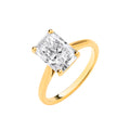 18ct Yellow Gold 3.00ctw Radiant Cut LAB GROWN Diamond Ring IGI Certified