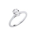 9ct White Gold 1.00ctw Oval Cut LAB GROWN Diamond Ring IGI Certified