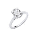 9ct White Gold 2.00ctw Oval Cut LAB GROWN Diamond Ring IGI Certified