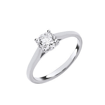 9ct White Gold 1.00ctw Solitaire LAB GROWN Diamond Ring IGI Certified