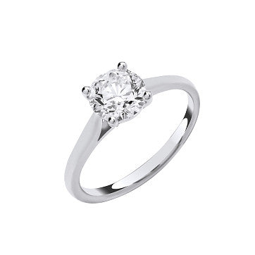9ct White Gold 2.00ctw Solitaire LAB GROWN Diamond Ring IGI Certified