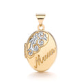 Y/W Oval Shaped Mum Locket