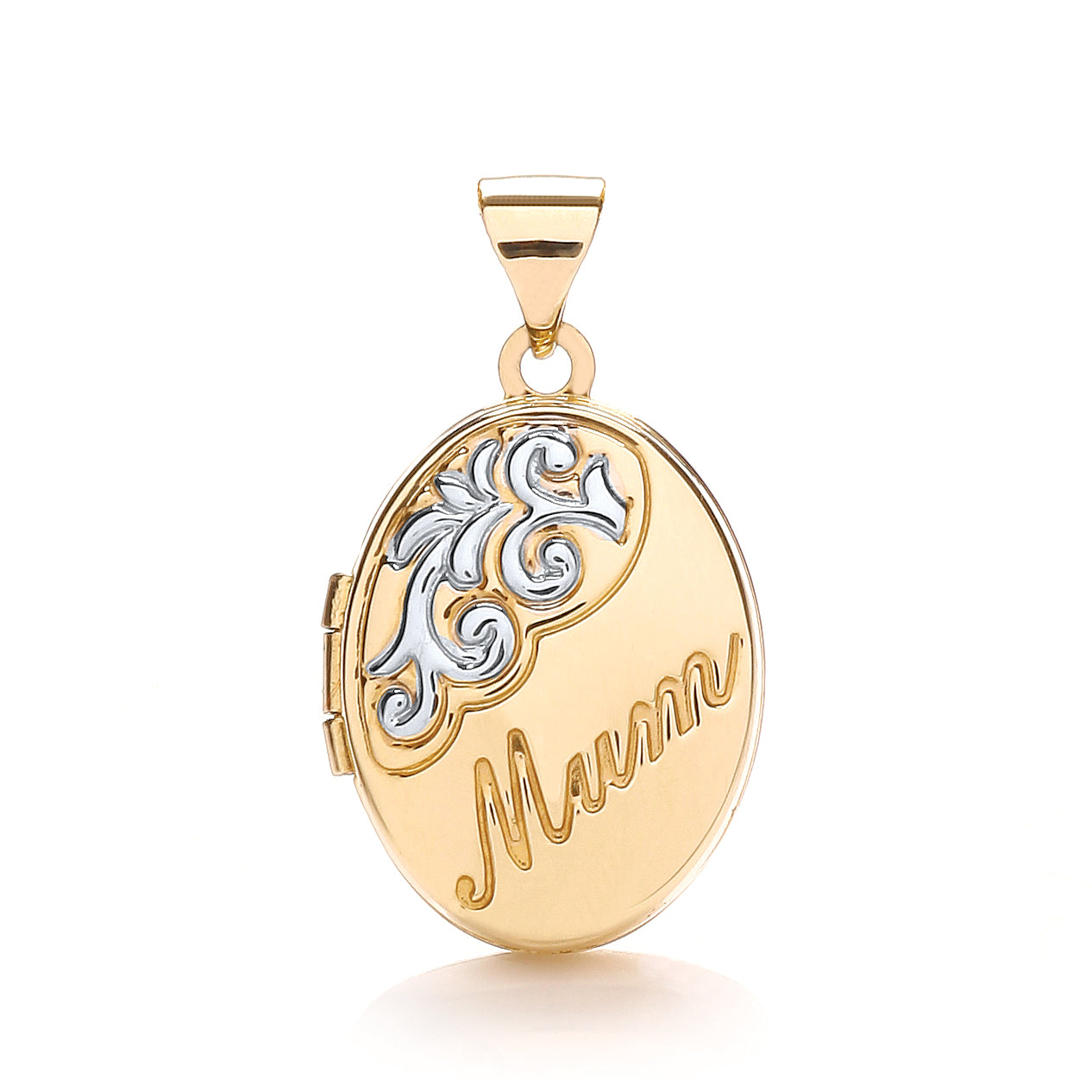 Y/W Oval Shaped Mum Locket