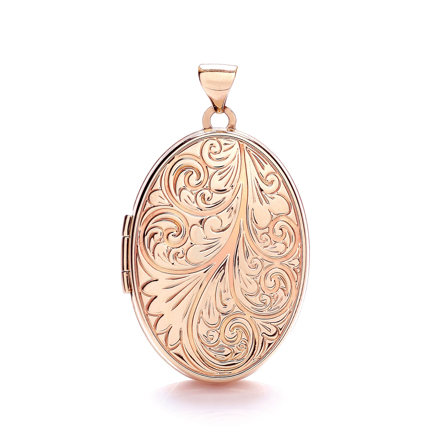 R/G Oval Locket with design