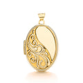 Y/G Oval Locket with half design