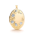 W/Y Oval Flower design Locket