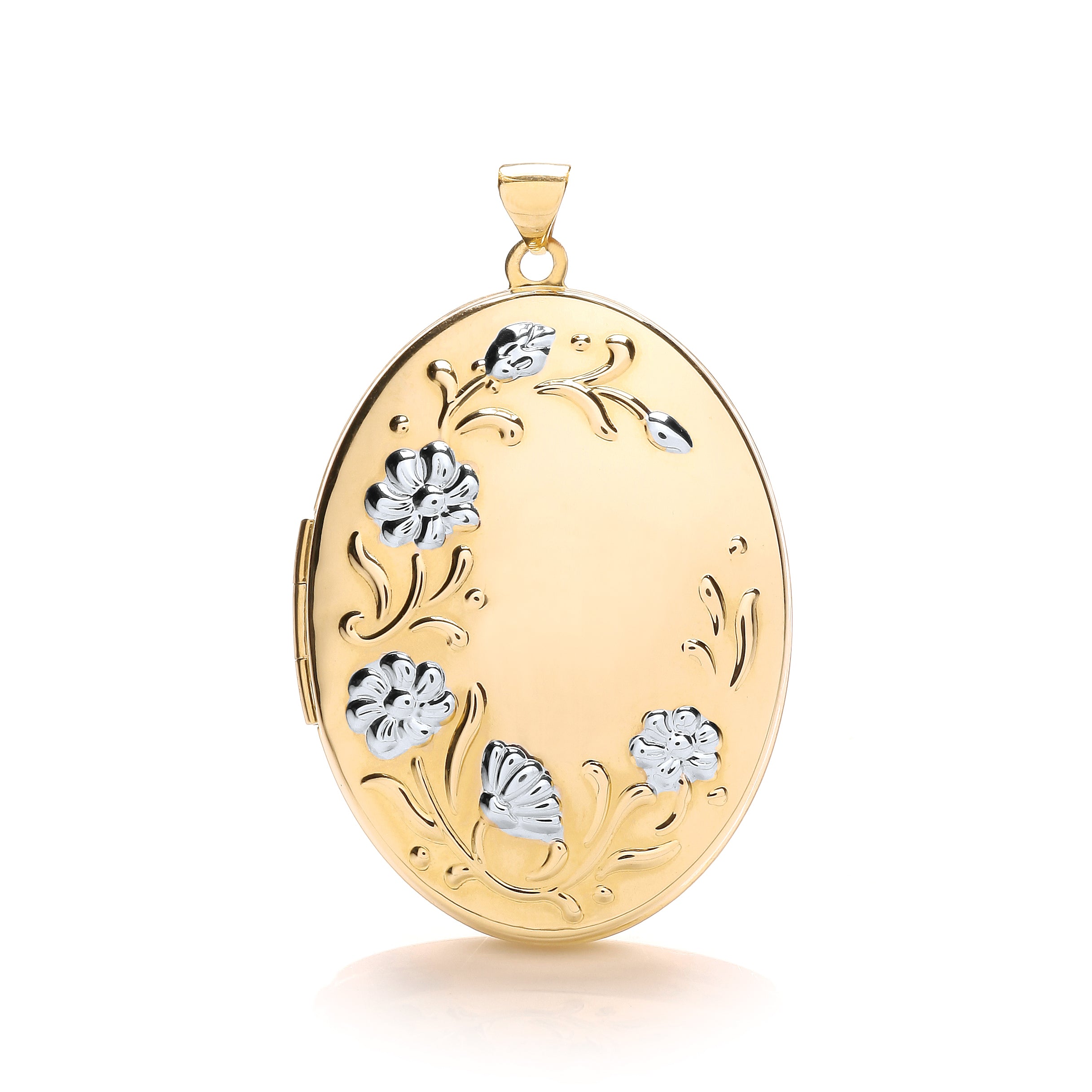 W/Y Oval Flower design Locket