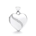 W/G Heart Shape Locket with Diamond