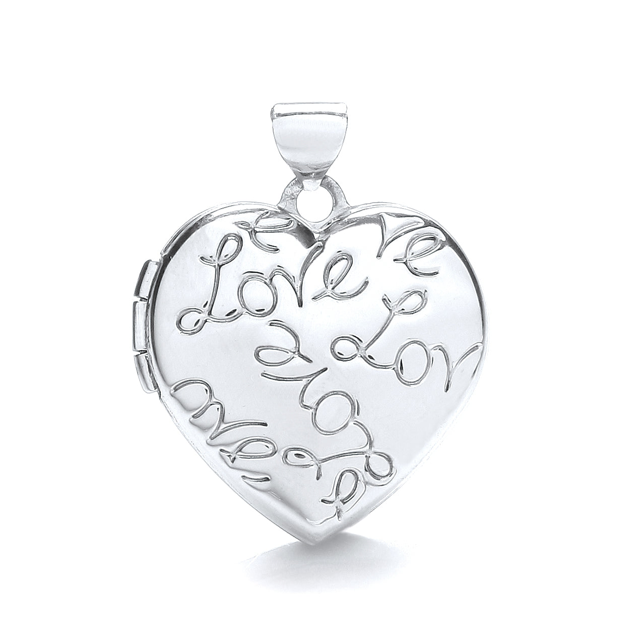 W/G Heart Locket with Love engraved