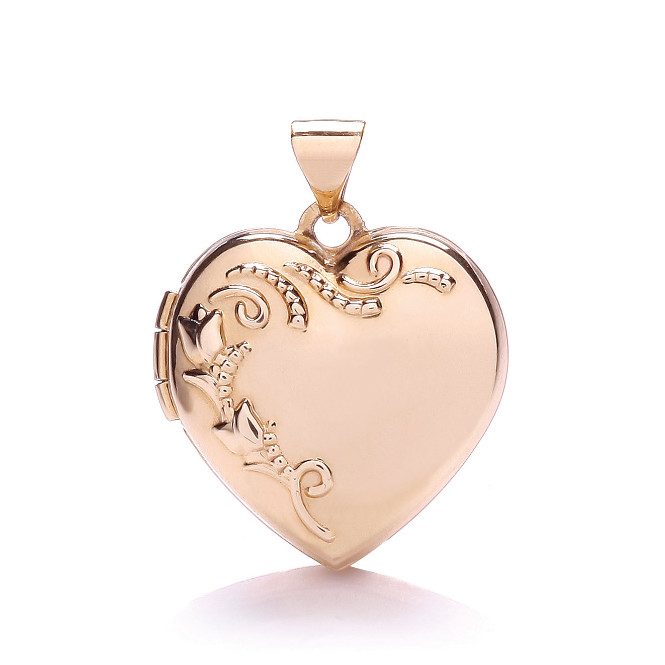 R/G Heart Shape Locket with design