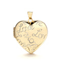 Y/G Heart Shape Locket with Love engraved