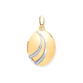 Y/G & Diamonds Oval Locket