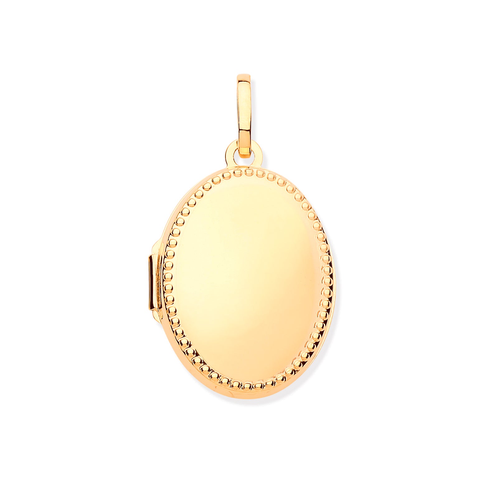 Y/G Millgrain Edge Oval Locket