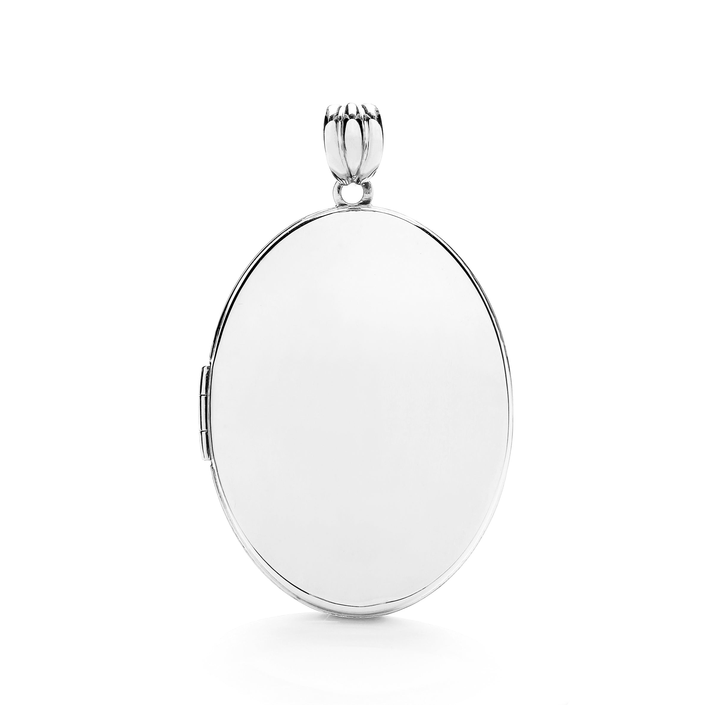 W/G Oval Plain Locket
