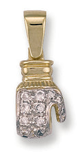 Y/G Cz Boxing Glove Pendant