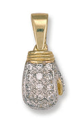 Y/G Cz Boxing Glove Pendant