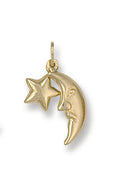 Y/G Star & Moon Pendant