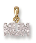 Y/G Cz Mum Pendant