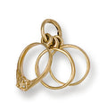 Y/G Wedding Ring Set Pendant