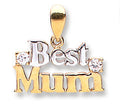 Y & W/G Best Mum Pendant