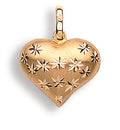 Y/G D/C Heart Pendant