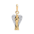 Y/G Cz Angel Pendant
